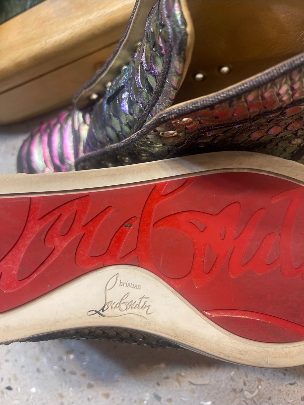 Christian Louboutin Python Skin Shoes 36.5 - Picture 7 of 7